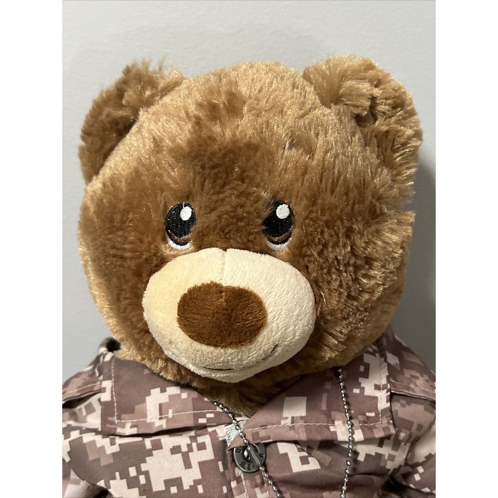 2015 Build A Bear Teddy Military Camo Army Soldier Outfit‎ Shirt, Pants, Dog Tag - Picture 2 of 5